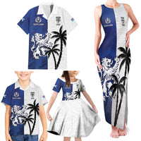 Fiji And Scotland Rugby Custom Family Matching Tank Maxi Dress and Hawaiian Shirt Fijian Palm Tree With Thistle Together LT05 - Polynesian Pride