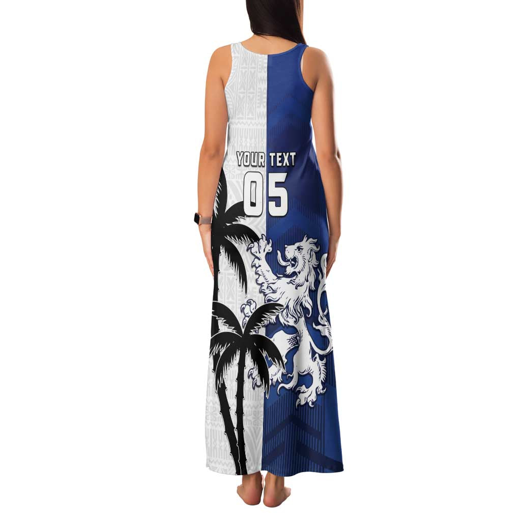 Fiji And Scotland Rugby Custom Family Matching Tank Maxi Dress and Hawaiian Shirt Fijian Palm Tree With Thistle Together LT05 - Polynesian Pride