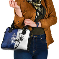 Fiji And Scotland Rugby Shoulder Handbag Fijian Palm Tree With Thistle Together