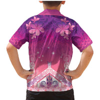 New Zealand Matariki Family Matching Mermaid Dress and Hawaiian Shirt Maori Marae Purple Galaxy LT05 - Polynesian Pride