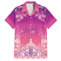 New Zealand Matariki Family Matching Off The Shoulder Long Sleeve Dress and Hawaiian Shirt Maori Marae Purple Galaxy LT05 Dad's Shirt - Short Sleeve Purple - Polynesian Pride