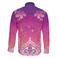 New Zealand Matariki Family Matching Off Shoulder Maxi Dress and Hawaiian Shirt Maori Marae Purple Galaxy LT05 - Polynesian Pride
