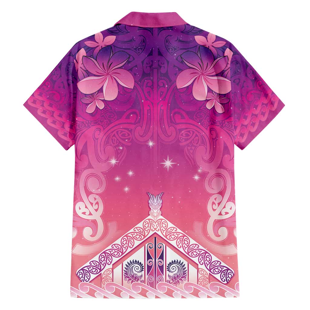 New Zealand Matariki Family Matching Summer Maxi Dress and Hawaiian Shirt Maori Marae Purple Galaxy LT05 - Polynesian Pride