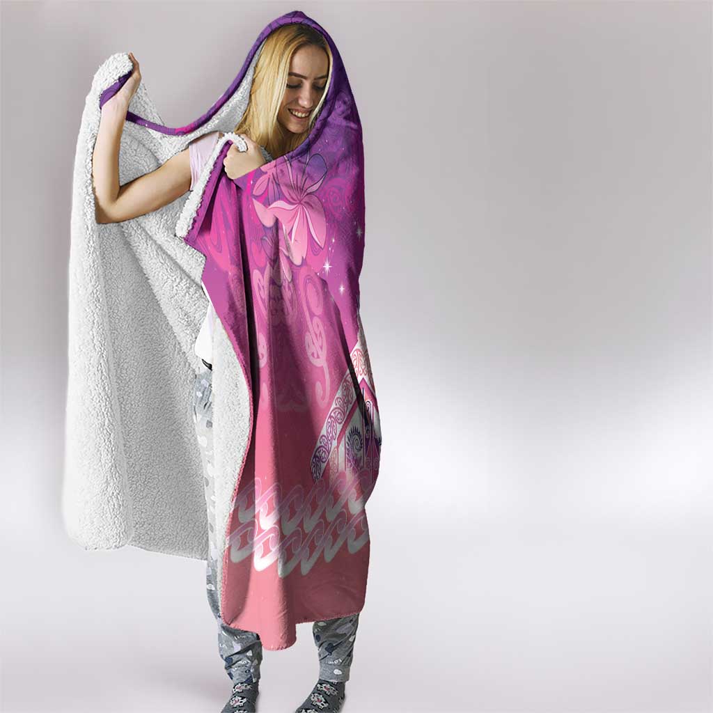 New Zealand Matariki Hooded Blanket Maori Marae Purple Galaxy