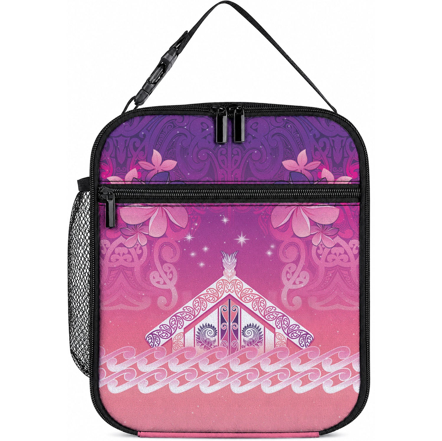New Zealand Matariki Lunch Bag Maori Marae Purple Galaxy