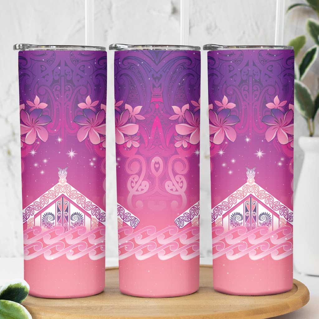 New Zealand Matariki Skinny Tumbler Maori Marae Purple Galaxy