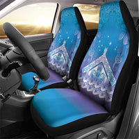 New Zealand Matariki Car Seat Cover Maori Marae Cyan Galaxy LT05 - Polynesian Pride