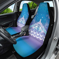 New Zealand Matariki Car Seat Cover Maori Marae Cyan Galaxy LT05 - Polynesian Pride