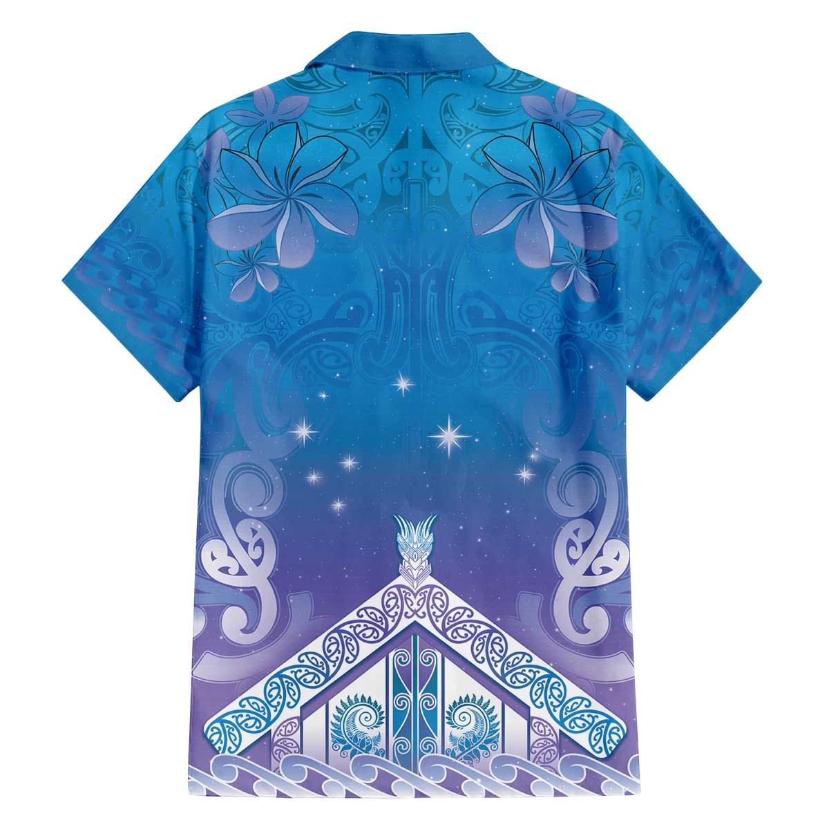 New Zealand Matariki Family Matching Off The Shoulder Long Sleeve Dress and Hawaiian Shirt Maori Marae Cyan Galaxy LT05 - Polynesian Pride