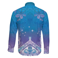 New Zealand Matariki Family Matching Puletasi and Hawaiian Shirt Maori Marae Cyan Galaxy LT05 - Polynesian Pride