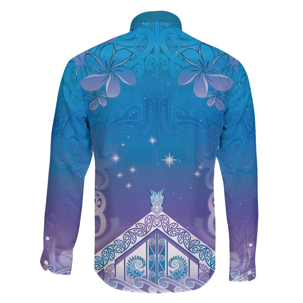 New Zealand Matariki Family Matching Short Sleeve Bodycon Dress and Hawaiian Shirt Maori Marae Cyan Galaxy LT05 - Polynesian Pride