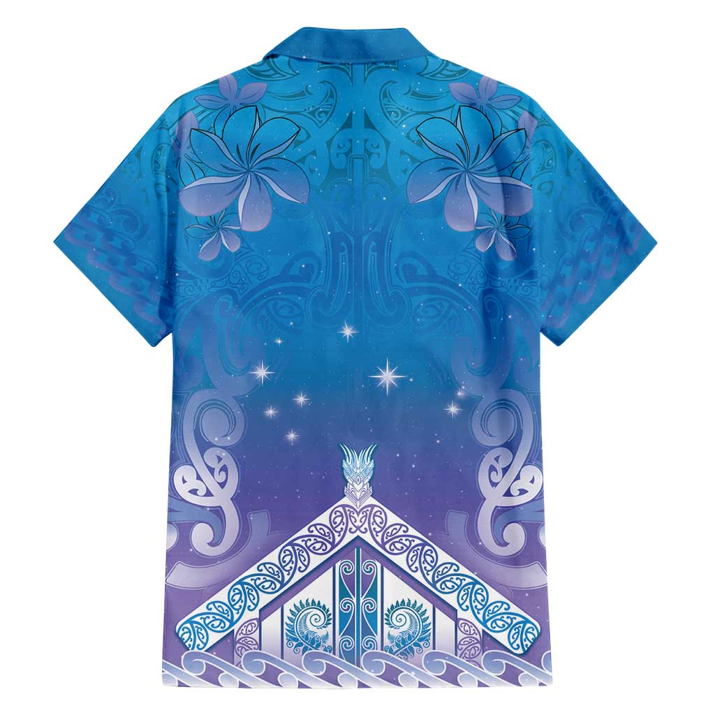 New Zealand Matariki Family Matching Tank Maxi Dress and Hawaiian Shirt Maori Marae Cyan Galaxy LT05 - Polynesian Pride