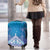 New Zealand Matariki Luggage Cover Maori Marae Cyan Galaxy
