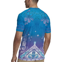 New Zealand Matariki Rugby Jersey Maori Marae Cyan Galaxy LT05 - Polynesian Pride