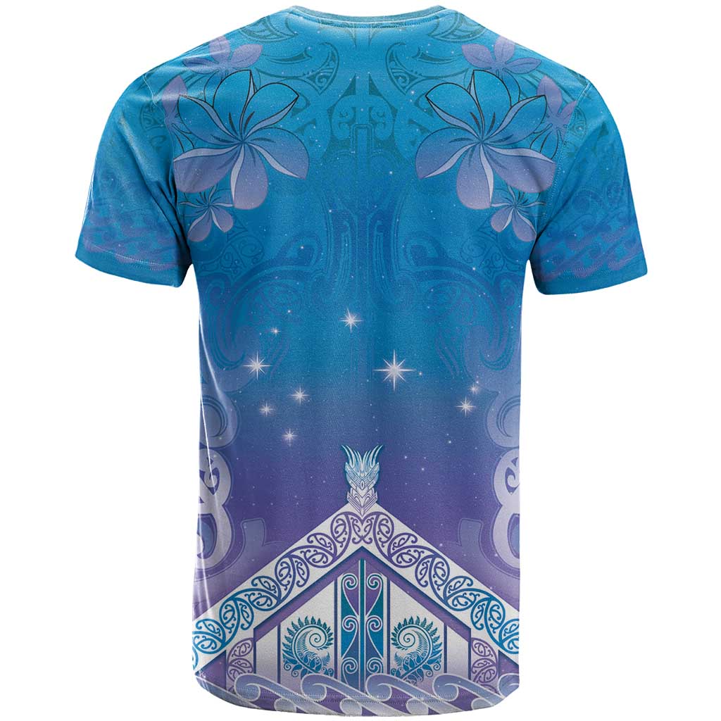 New Zealand Matariki T Shirt Maori Marae Cyan Galaxy LT05 - Polynesian Pride