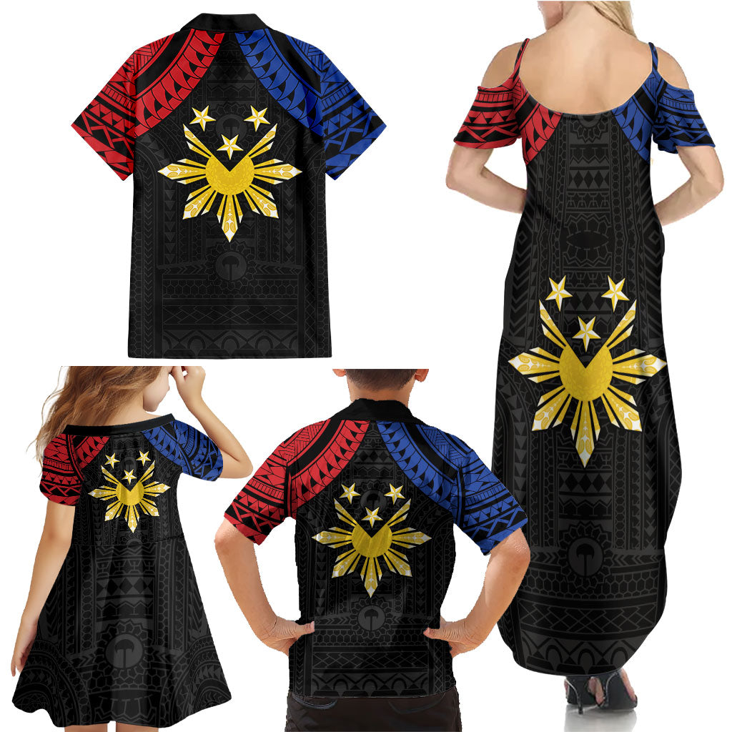 Philippines Independence Day Family Matching Summer Maxi Dress and Hawaiian Shirt Proud To Be Pinoy