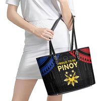 Philippines Independence Day Leather Tote Bag Proud To Be Pinoy