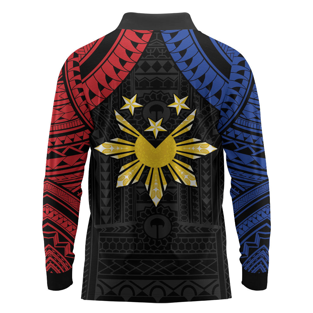 Philippines Independence Day Long Sleeve Polo Shirt Proud To Be Pinoy
