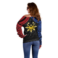 Philippines Independence Day Off Shoulder Sweater Proud To Be Pinoy