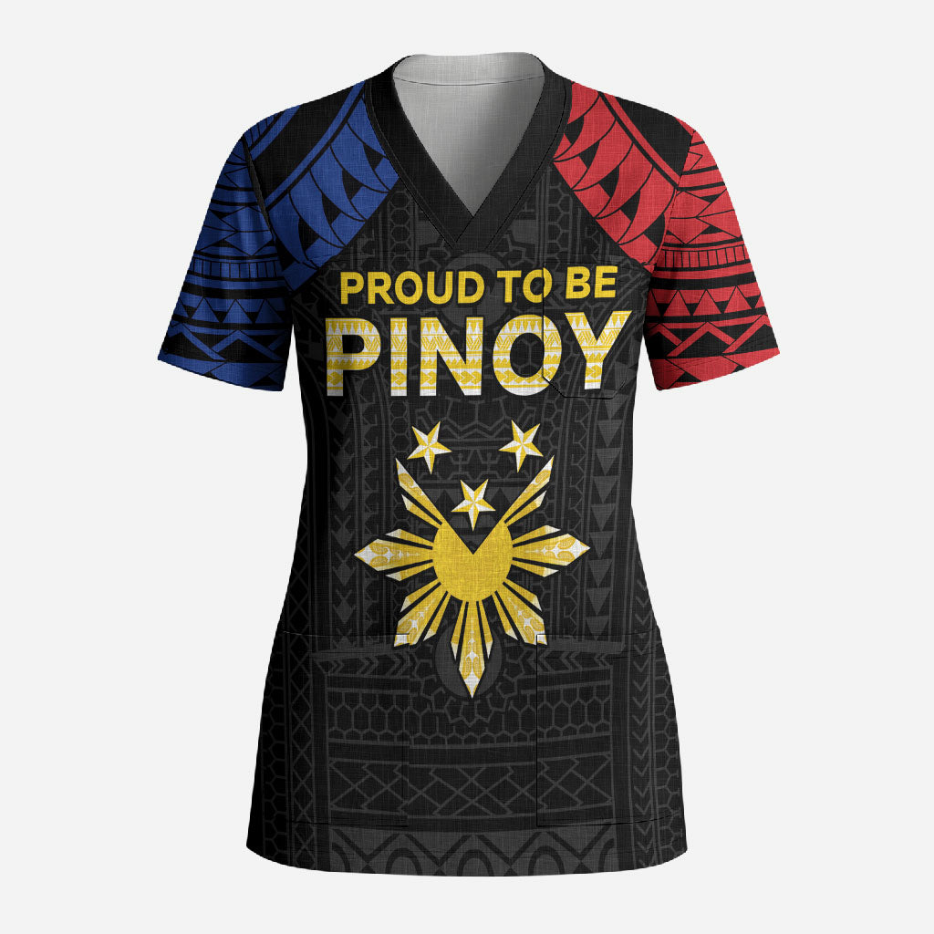 Philippines Independence Day Scrub Top Proud To Be Pinoy