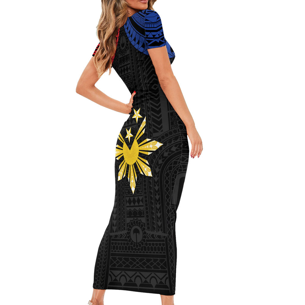 Philippines Independence Day Short Sleeve Bodycon Dress Proud To Be Pinoy