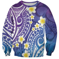 Plumeria With Galaxy Polynesian Tattoo Pattern Sweatshirt