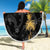 Hawaiian Honu And Surfboards Beach Blanket Gold Style - Polynesian Pride