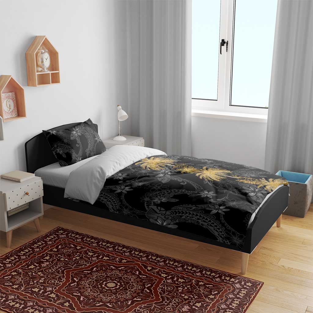 Hawaiian Honu And Surfboards Bedding Set Gold Style - Polynesian Pride