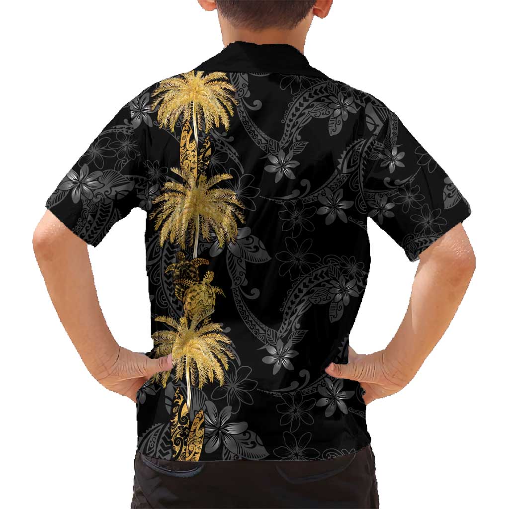 Hawaiian Honu And Surfboards Family Matching Long Sleeve Bodycon Dress and Hawaiian Shirt Gold Style LT05 - Polynesian Pride