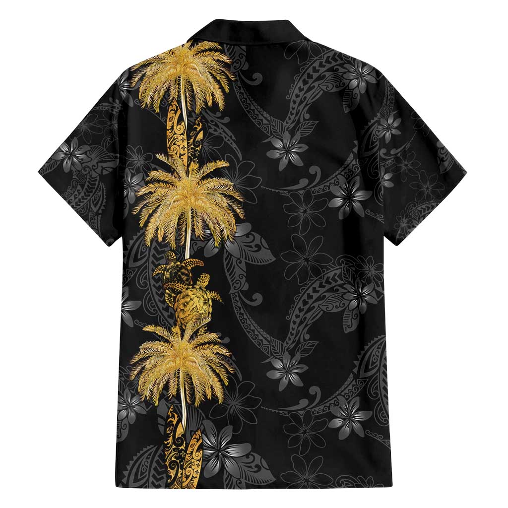 Hawaiian Honu And Surfboards Family Matching Long Sleeve Bodycon Dress and Hawaiian Shirt Gold Style LT05 - Polynesian Pride