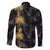 Hawaiian Honu And Surfboards Family Matching Mermaid Dress and Hawaiian Shirt Gold Style - Polynesian Pride
