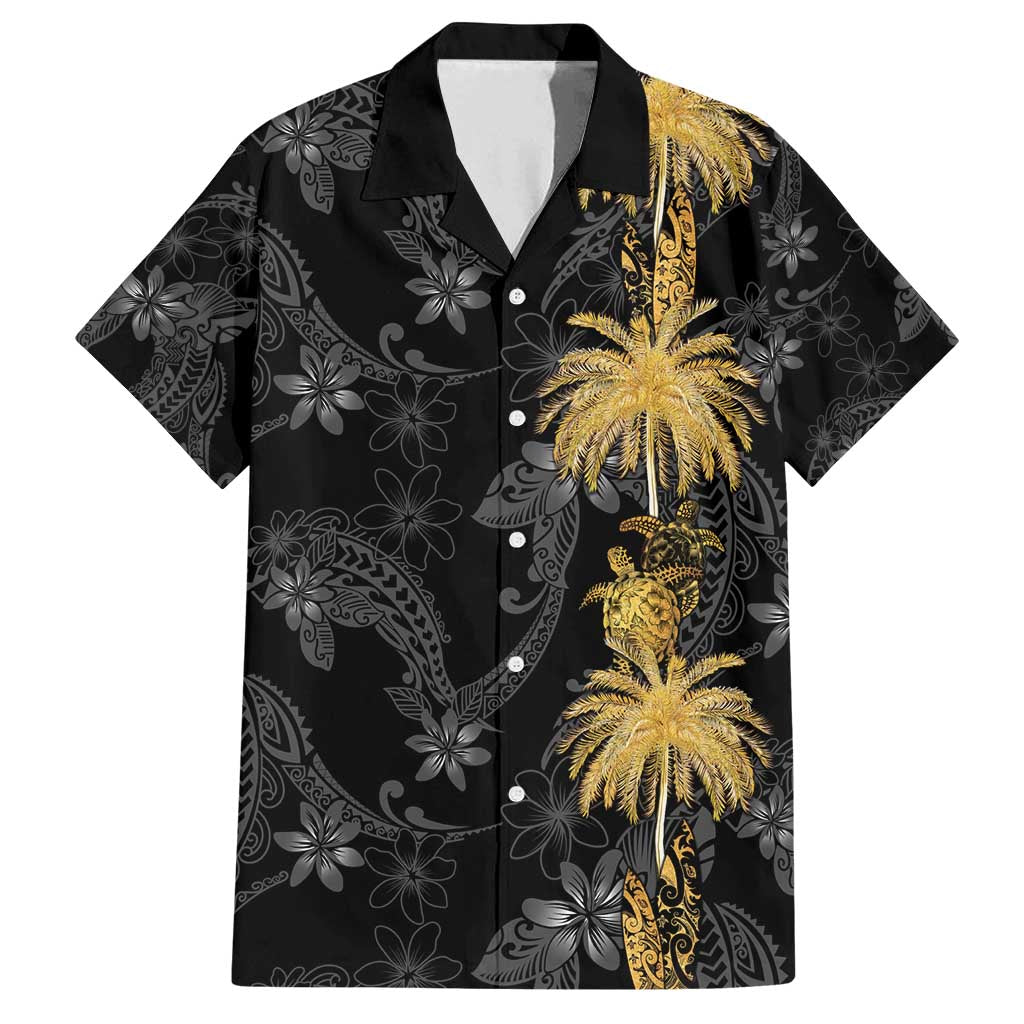 Hawaiian Honu And Surfboards Family Matching Puletasi and Hawaiian Shirt Gold Style - Polynesian Pride