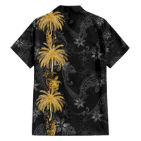 Hawaiian Honu And Surfboards Family Matching Tank Maxi Dress and Hawaiian Shirt Gold Style LT05 - Polynesian Pride