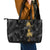 Hawaiian Honu And Surfboards Leather Tote Bag Gold Style - Polynesian Pride