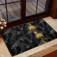 Hawaiian Honu And Surfboards Rubber Doormat Gold Style - Polynesian Pride