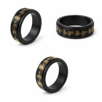 Hawaiian Honu And Surfboards Spinner Ring Gold Style - Polynesian Pride