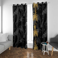 Hawaiian Honu And Surfboards Window Curtain Gold Style - Polynesian Pride