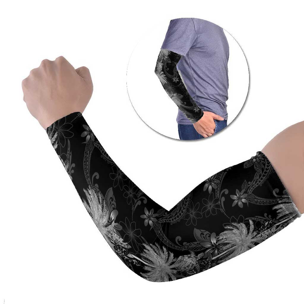 Hawaiian Honu And Surfboards Arm Sleeves Silver Style LT05 Set of 2 Silver - Polynesian Pride