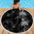 Hawaiian Honu And Surfboards Beach Blanket Silver Style - Polynesian Pride