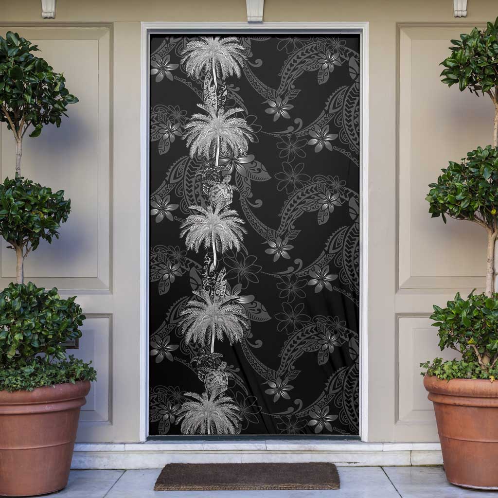 Hawaiian Honu And Surfboards Door Cover Silver Style LT05 Silver - Polynesian Pride
