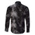 Hawaiian Honu And Surfboards Family Matching Mermaid Dress and Hawaiian Shirt Silver Style - Polynesian Pride