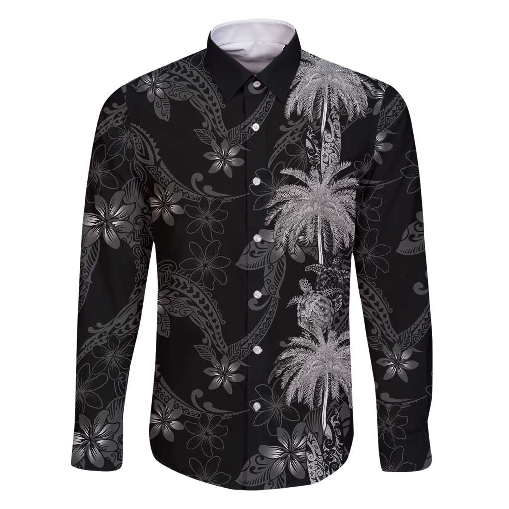 Hawaiian Honu And Surfboards Family Matching Off Shoulder Maxi Dress and Hawaiian Shirt Silver Style - Polynesian Pride
