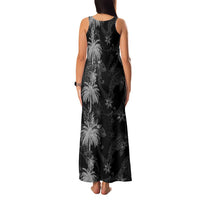 Hawaiian Honu And Surfboards Family Matching Tank Maxi Dress and Hawaiian Shirt Silver Style - Polynesian Pride