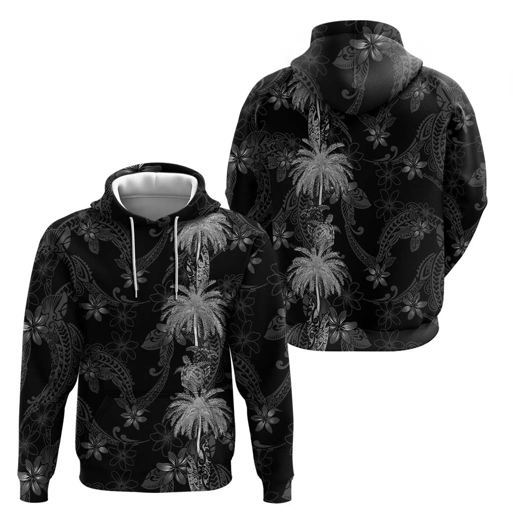 Hawaiian Honu And Surfboards Hoodie Silver Style - Polynesian Pride