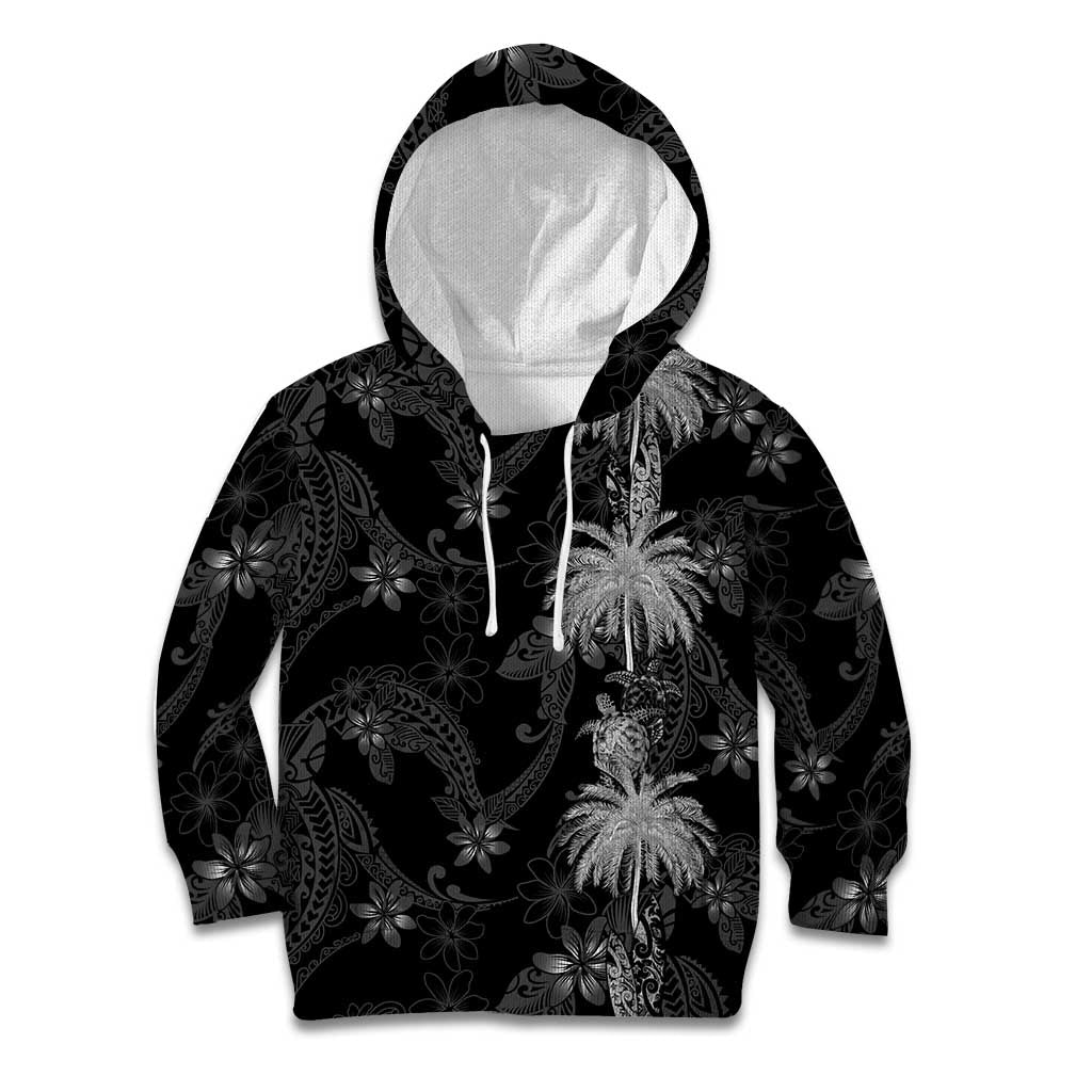 Hawaiian Honu And Surfboards Kid Hoodie Silver Style LT05 Hoodie Silver - Polynesian Pride
