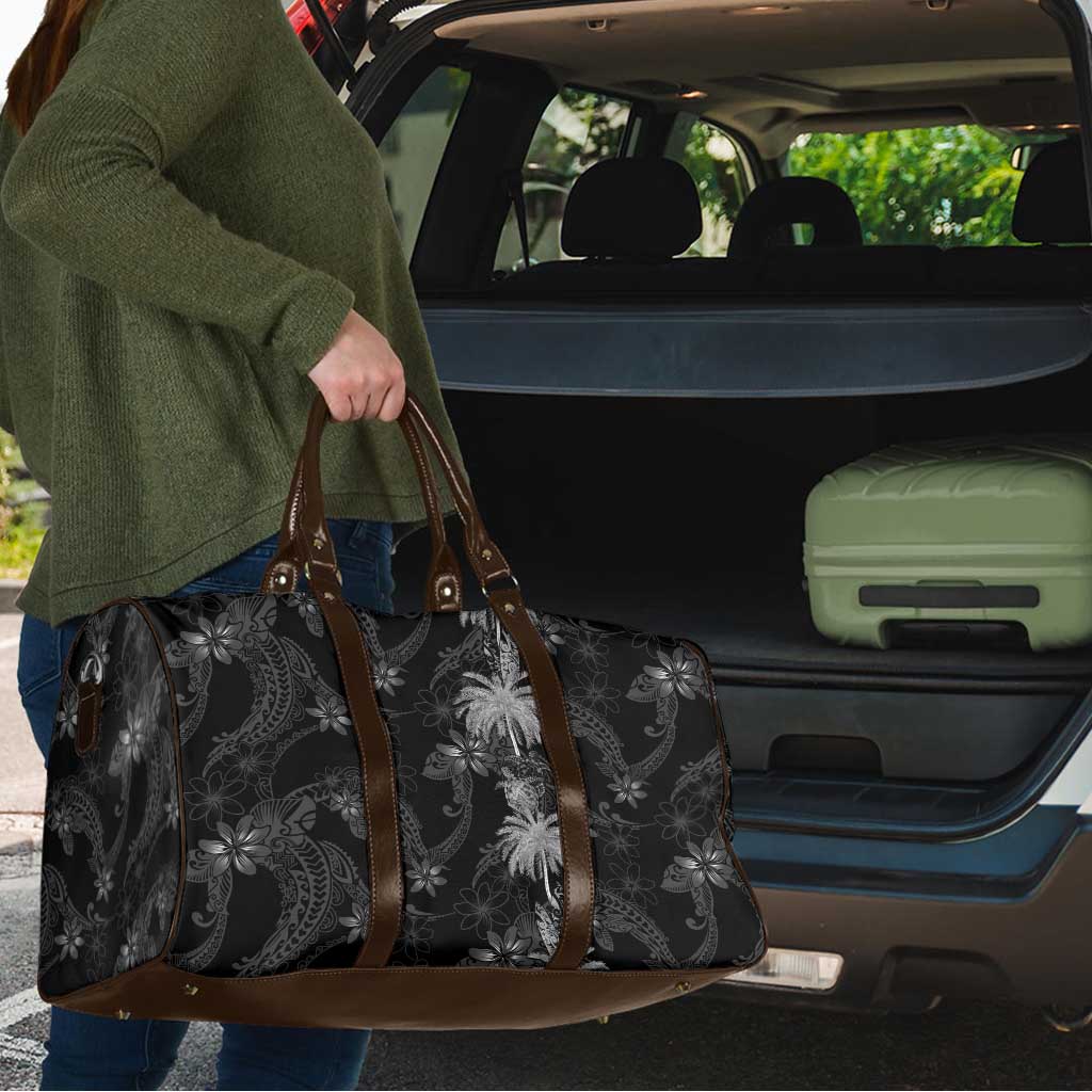 Hawaiian Honu And Surfboards Travel Bag Silver Style - Polynesian Pride