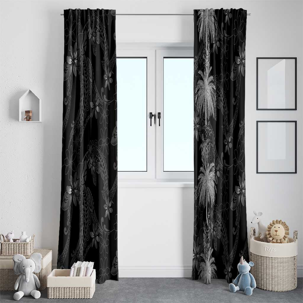 Hawaiian Honu And Surfboards Window Curtain Silver Style - Polynesian Pride