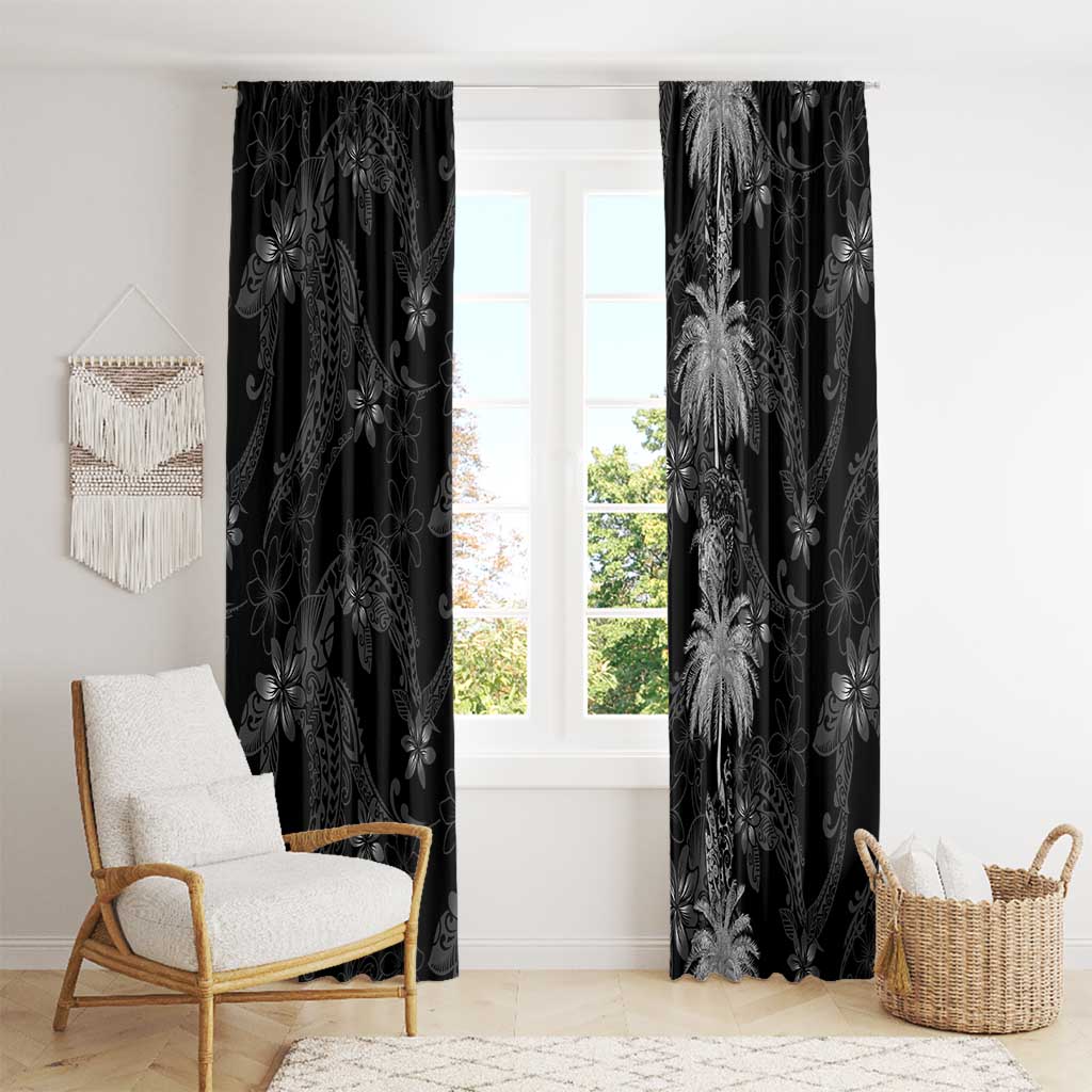 Hawaiian Honu And Surfboards Window Curtain Silver Style - Polynesian Pride