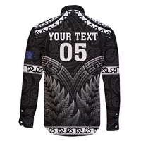 Custom New Zealand Maori Tiki Rugby Family Matching Long Sleeve Bodycon Dress and Hawaiian Shirt Go Aotearoa Maori Pattern LT05 - Polynesian Pride