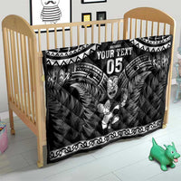 Custom New Zealand Maori Tiki Rugby Quilt Go Aotearoa Maori Pattern LT05 - Polynesian Pride